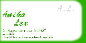 aniko lex business card